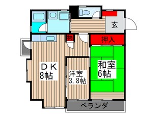 コ－プ愛宕（２０２）の物件間取画像